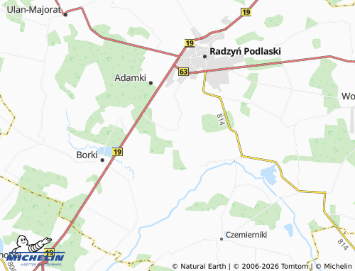 MICHELIN Paszki Duże map - ViaMichelin