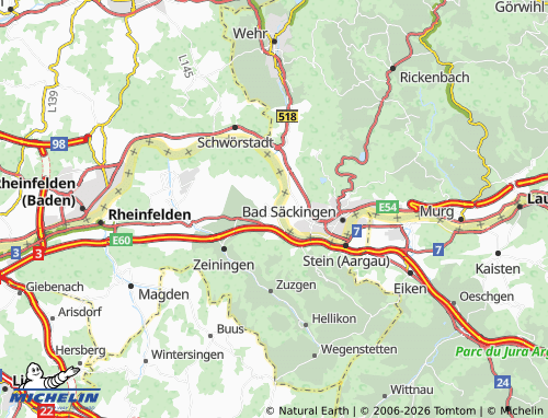MICHELIN-Landkarte Wallbach - ViaMichelin