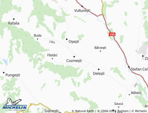 MICHELIN Cozmești map - ViaMichelin
