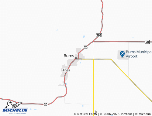 Mapa MICHELIN Burns - ViaMichelin