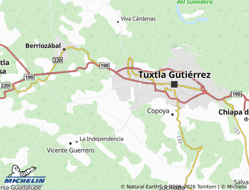 MICHELIN-Landkarte Pluma de Oro - ViaMichelin