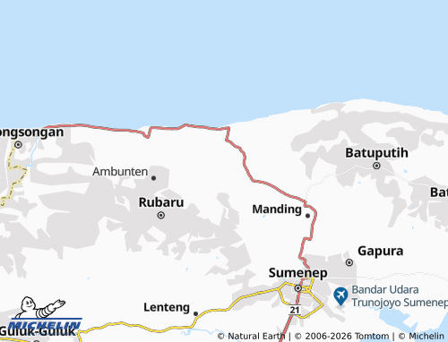 MICHELIN Jelbudan map - ViaMichelin