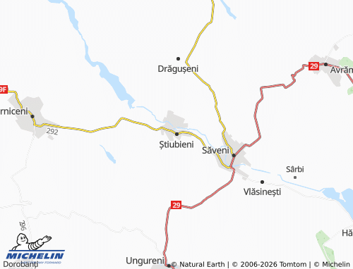 MICHELIN-Landkarte Știubieni - ViaMichelin