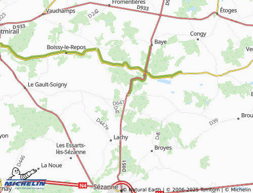 Mappa MICHELIN Soizy-aux-Bois - ViaMichelin