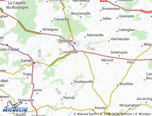 MICHELIN-Landkarte Courset - ViaMichelin