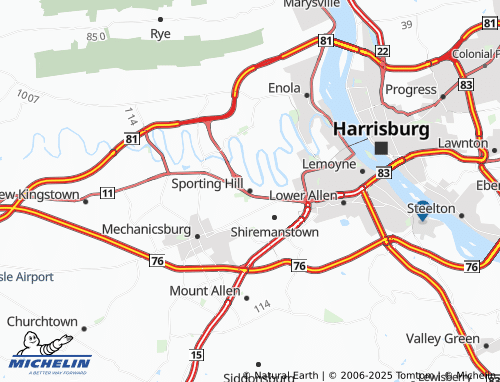 MICHELIN Sporting Hill map - ViaMichelin