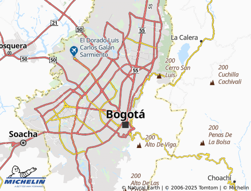 MICHELIN San Luis Teusaquillo map - ViaMichelin
