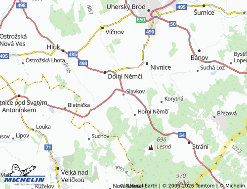 Mappa MICHELIN Slavkov - ViaMichelin