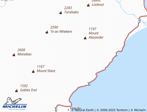 MICHELIN Puhi Puhi map - ViaMichelin