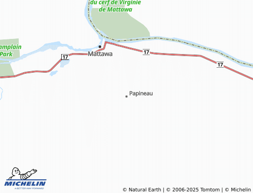 MICHELIN Papineau map - ViaMichelin