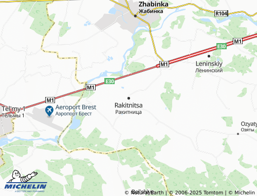 MICHELIN Rakitnitsa map - ViaMichelin