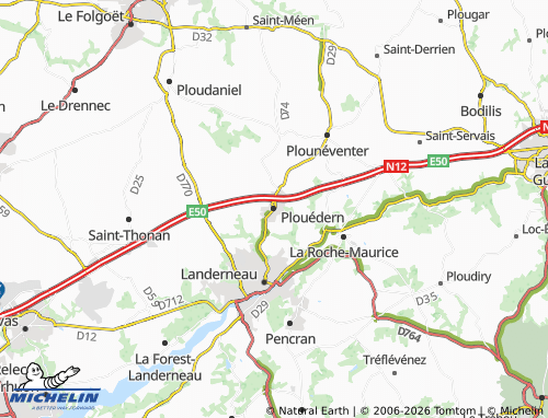 Mappa MICHELIN Plouédern - ViaMichelin
