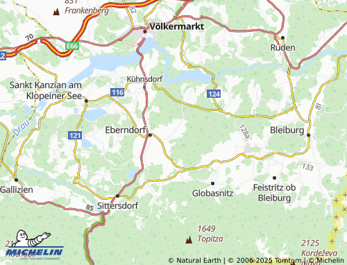 MICHELIN-Landkarte Gablern - ViaMichelin