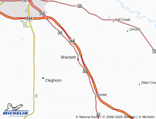 Mappa MICHELIN Brackett - ViaMichelin