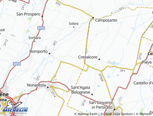 Mappa MICHELIN Ravarino - ViaMichelin