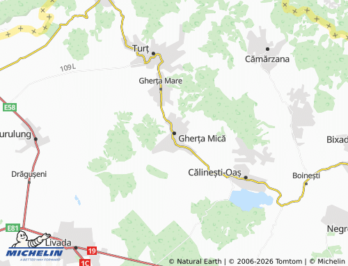 Mappa MICHELIN Gherța Mică - ViaMichelin
