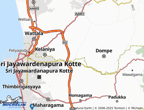 MICHELIN Biyagama West map - ViaMichelin