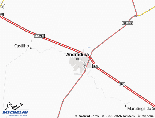 Mapa MICHELIN Andradina - ViaMichelin