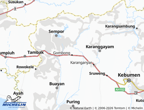 MICHELIN-Landkarte Gombong - ViaMichelin