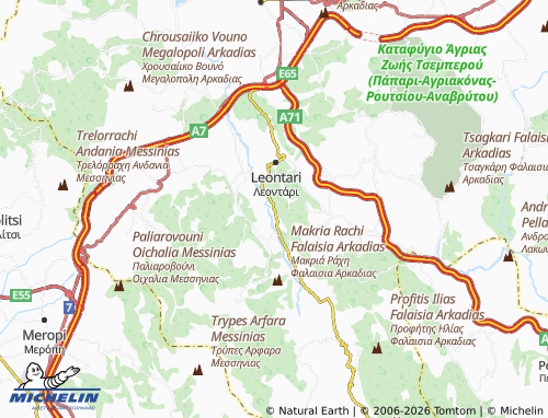 MICHELIN Potamia map - ViaMichelin