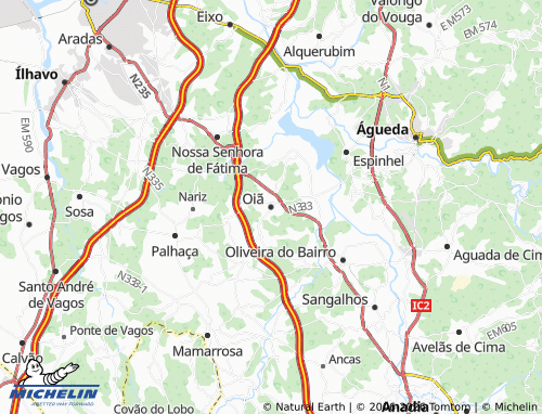 MICHELIN Oiã map - ViaMichelin