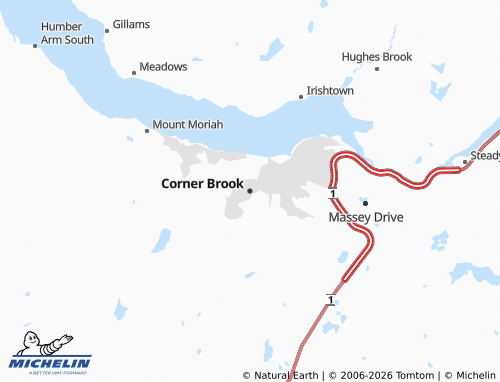 Mapa MICHELIN Corner Brook - ViaMichelin