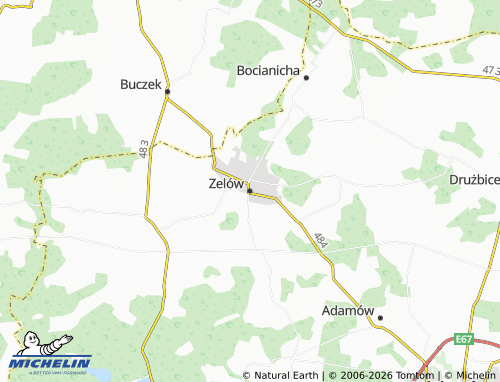 MICHELIN-Landkarte Zelów - ViaMichelin