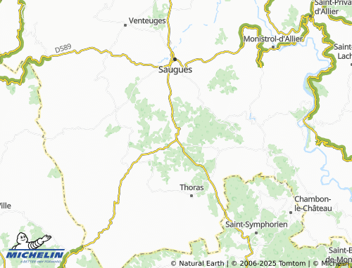 MICHELIN Esplantas-Vazeilles map - ViaMichelin