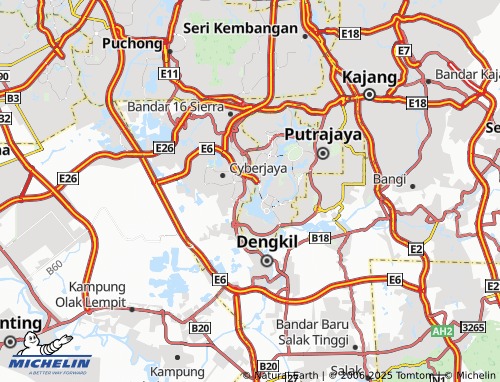 MICHELIN Perdana Lakeview map - ViaMichelin