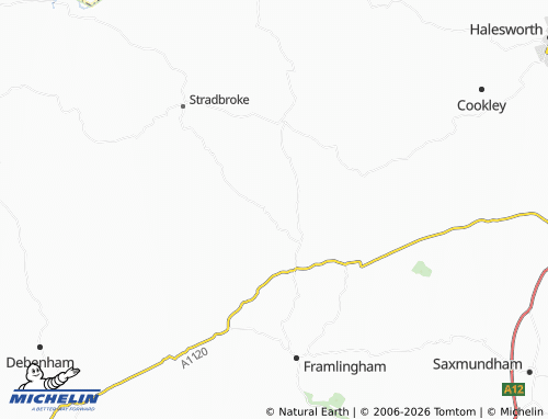 Carte MICHELIN Brundish - ViaMichelin