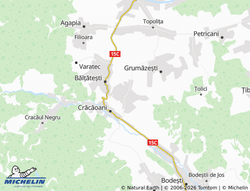 Mappa MICHELIN Ghindăoani - ViaMichelin