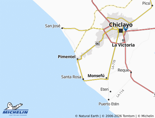 Carte MICHELIN Pimentel - ViaMichelin
