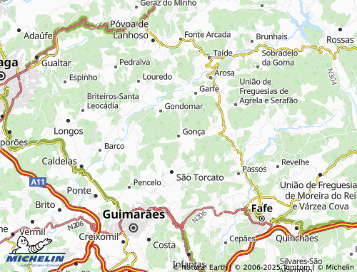 MICHELIN-Landkarte Gonça - ViaMichelin