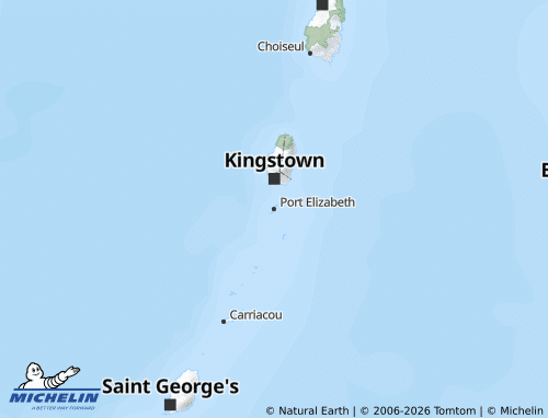 MICHELIN Grenadines map - ViaMichelin