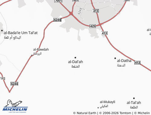 MICHELIN-Landkarte al-Dal'ah - ViaMichelin