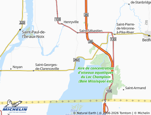 Mappa MICHELIN Venise-en-Québec - ViaMichelin