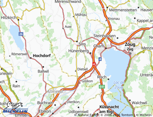MICHELIN-Landkarte Oberrüti - ViaMichelin