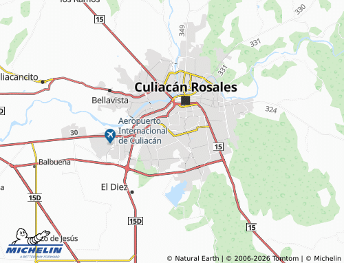 MICHELIN-Landkarte Escuela Normal de Sinaloa - ViaMichelin