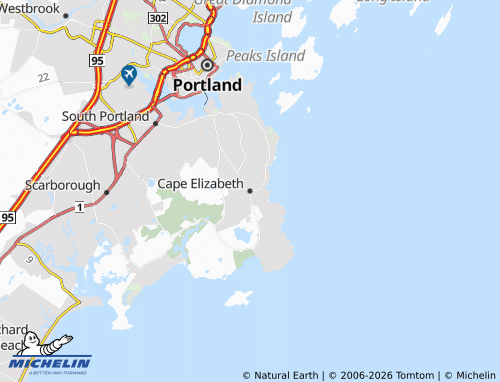 Mappa MICHELIN Cape Elizabeth - ViaMichelin