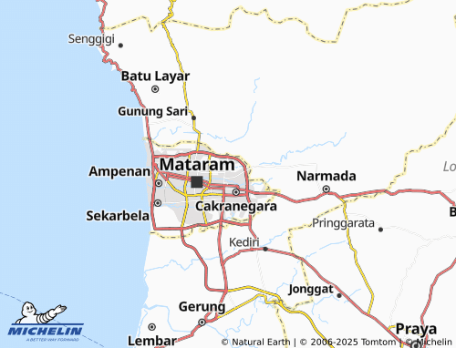 MICHELIN Cakranegara Utara map - ViaMichelin