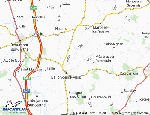 MICHELIN Congé-sur-Orne map - ViaMichelin