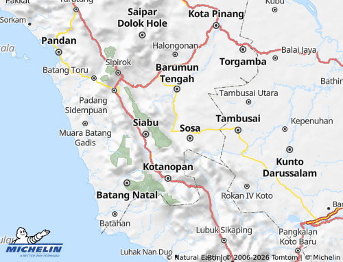MICHELIN Padang Lawas map - ViaMichelin