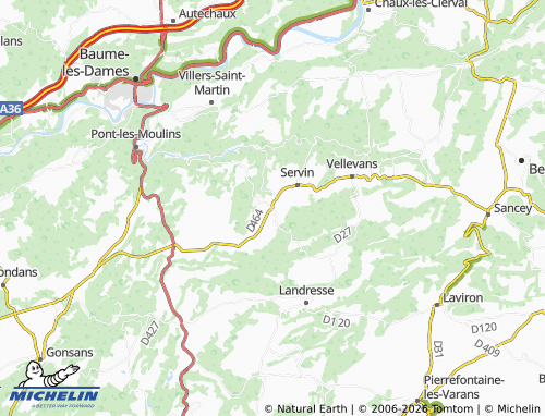 MICHELIN Lanans map - ViaMichelin