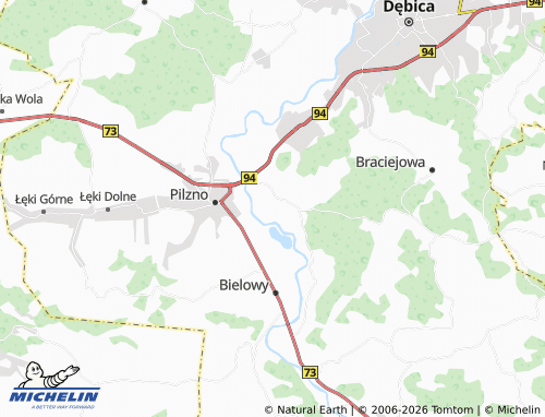 MICHELIN Mokrzec map - ViaMichelin