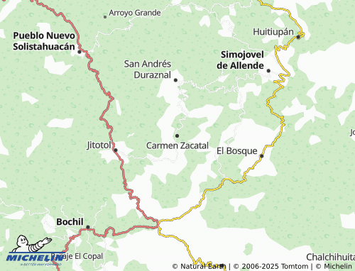 MICHELIN Carmen Zacatal map - ViaMichelin