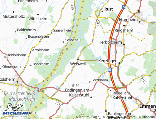 Mapa MICHELIN Weisweil - ViaMichelin