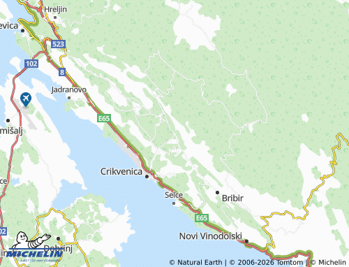 Mapa MICHELIN Grižane Belgrad - ViaMichelin