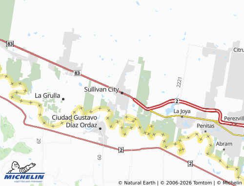 Kaart MICHELIN Sullivan City - ViaMichelin