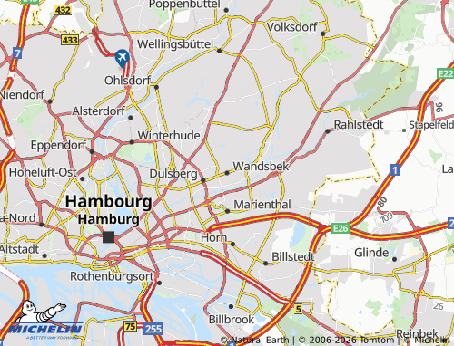 MICHELIN Wandsbek map - ViaMichelin