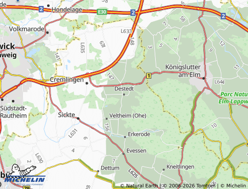 MICHELIN Destedt map - ViaMichelin